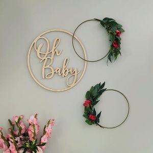 Oh baby wood sign for baby showers